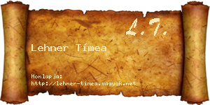 Lehner Tímea névjegykártya