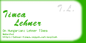 timea lehner business card